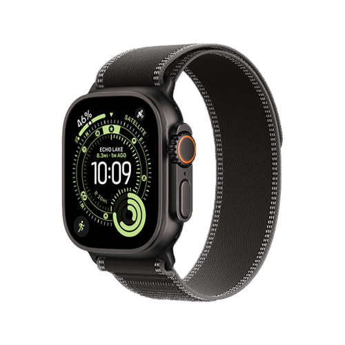 Apple Watch Ultra 3 GPS + Cellular 49mm - Black Titanium Case With  Black / Charcoal Trail Loop - M/L