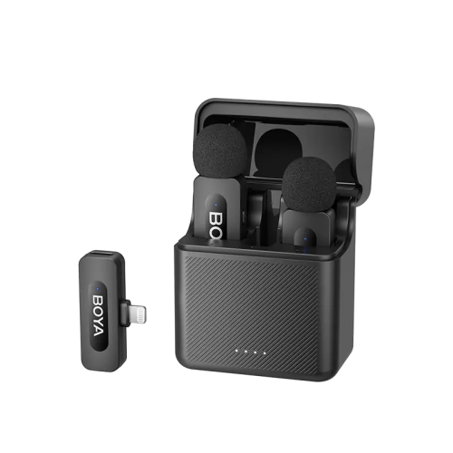 Boya BY-V3 2.4Ghz Wireless Micorphone for Lightning Device (2TX+1RX) -Black