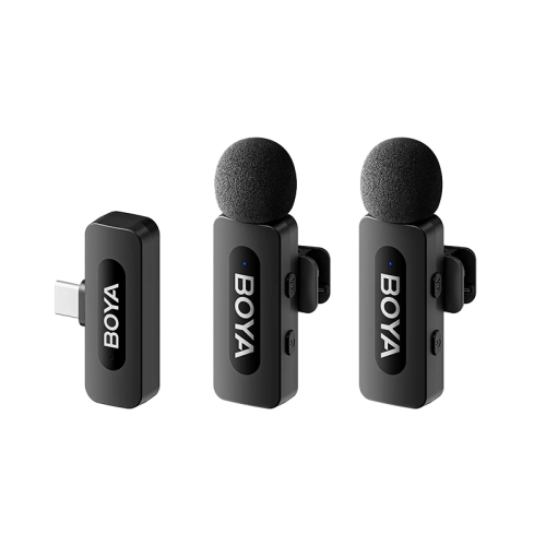 Boya BY-V20 2.4Ghz Wireless Micorphone for USB-C Device (2TX+1RX) - Black