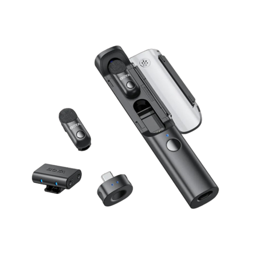 Boya Magic-03 Wireless Microphone With Ai Noise Cancellation USB-C +AUX Connector (2TX+1RX) - Black
