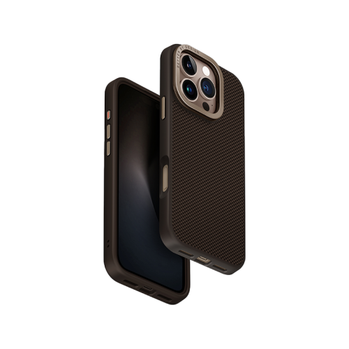 Uniq Hybrid Keva Max MagSafe case with Camera Stand for iPhone 16 Pro Max – Umber Brown
