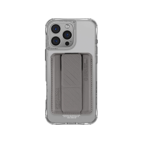 SkinArma Bundle Saido Kado Mag-Charge card Holder + Saido Magsafe case for iPhone 16 Pro - Titanium