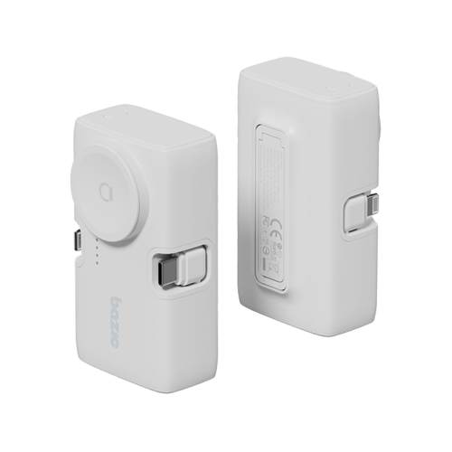 Bazic GoPower Koda 2 in 1 Power Bank With Foldable USB-C /Lightning Pin And Apple Watch Charger 5000mAh - Vanilla