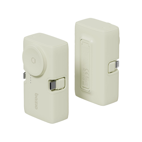Bazic GoPower Koda 2 in 1 Power Bank With Foldable USB-C /Lightning Pin And Apple Watch Charger 5000mAh - Pistachio