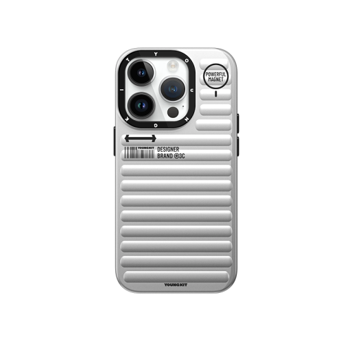 Youngkit True Color Luggage - Inspired Magsafe Case for iPhone 16 Pro - Silver