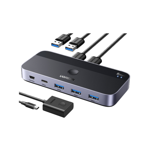 Ugreen USB 3.0 Sharing Switch 2 In 4 Out - Black