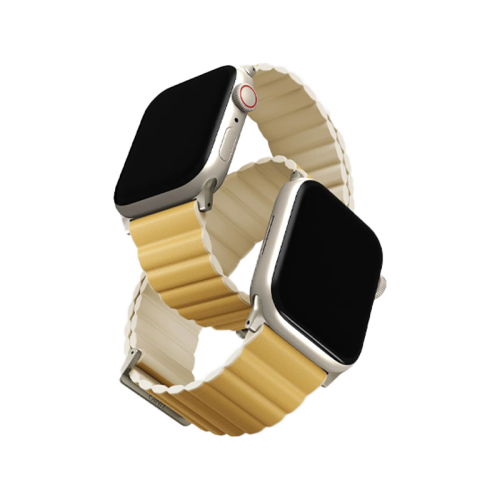 Uniq Revix Premium Edition Reversible Strap For Apple Watch 38/40/41mm - Canary Yellow / Ivory