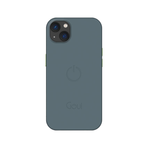 Goui Magnetic Case With Magnetic Bars for iPhone 14 + Magnetic Strap - Steel Grey