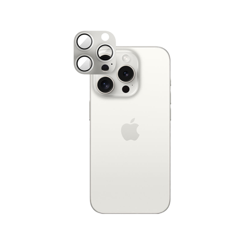 Smart Premium Camera Lens Protector for iPhone 15 Pro / 15 Pro Max - White Titanium