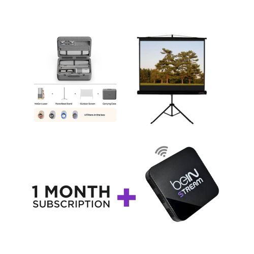 Xgimi MoGo 4 Laser Outdoor Set (Bein Streamer + iView Tripod Projection Screen 180 X 180 cms)
