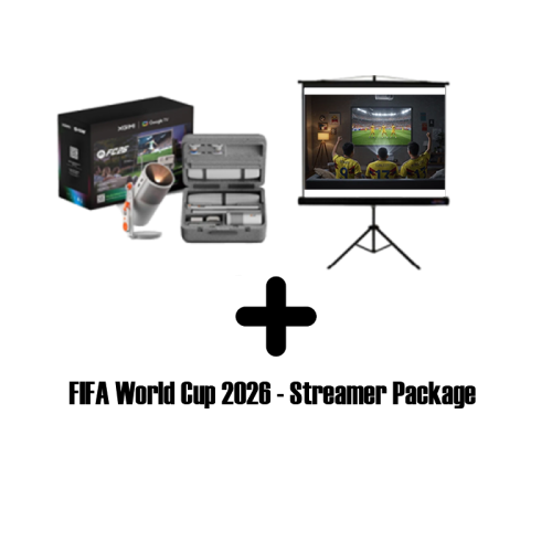 XGIMI MoGO 4 Match Night Collection (FIFA World Cup 2026 - streamer package + iView Tripod Projection Screen 180 X 180 cms)
