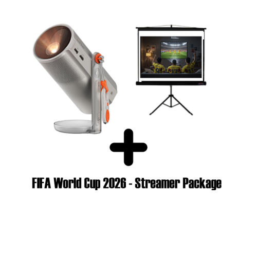 XGIMI MoGo 4 Portable Projector (FIFA World Cup 2026 - Streamer Package + iView Tripod Projection Screen 180 X 180 cms)